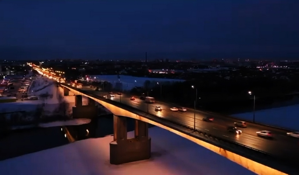 Подсветку смонтировали на Мызинском мосту в Нижнем Новгороде - фото 1