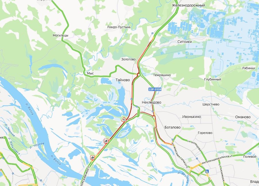 Десятикилометровая пробка образовалась в Нижегородской области из-за ДТП - фото 1