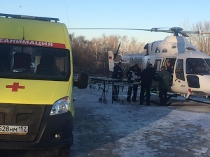 Жителя Уреня, пострадавшего в аварии на снегоходе, эвакуировали на вертолете