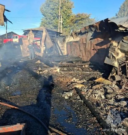 Мощный пожар охватил два дома, баню и гараж в Нижегородской области: фото - фото 2