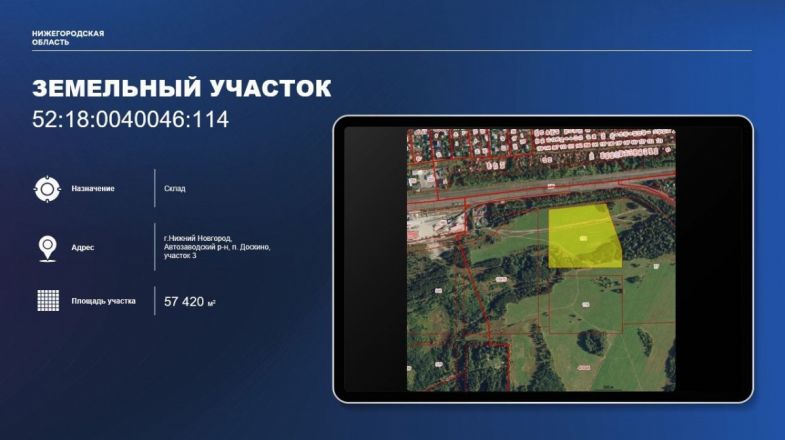 Семь земельных участков выставлены на торги под ОКС в Нижегородской области - фото 6