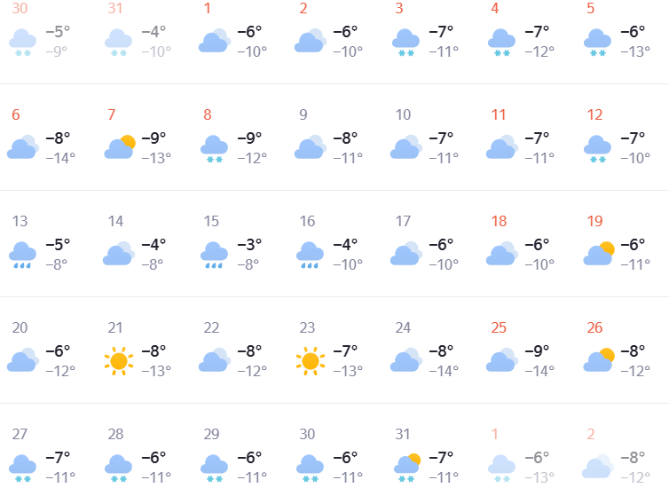 Опубликован предварительный прогноз погоды на зиму в Нижнем Новгороде - фото 3